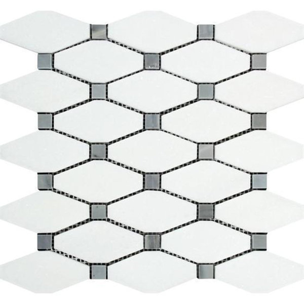 Marble Octagon and Dot Mosaic Wall & Floor Tile