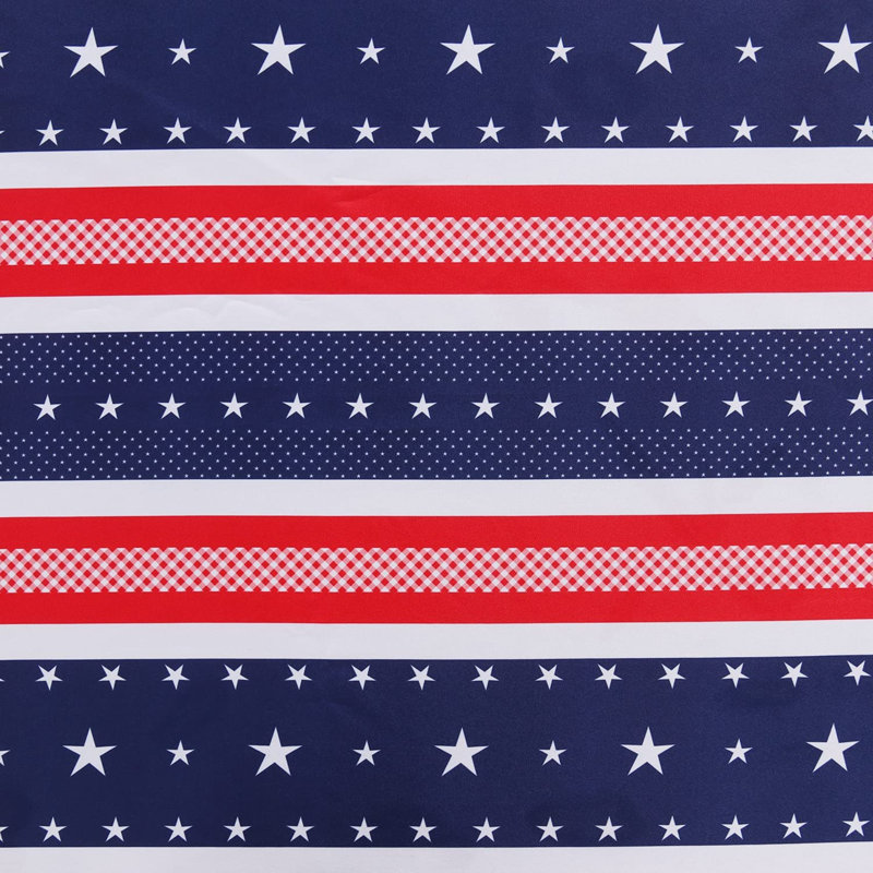 Nappe American Striped Rectangle, nappe à motif écossais patriotique en polyester, protecteur de table pour le 4 juillet, fête des Indépendants, 60 x 84 po