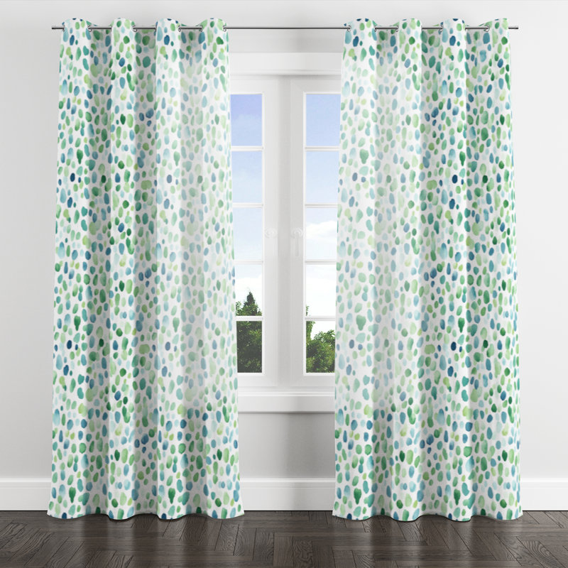 Modern Window curtains - Abstract Babacer Grommet Curtain - 1 Panel, 52" W x 120" L, Silver Grommets