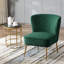 Chaise d'appoint en velours Tru-1276429203