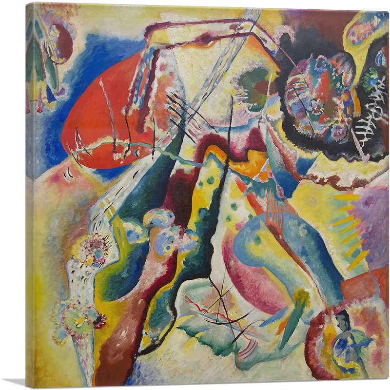 Spot Spot par Wassily Kandinsky - reproduction d'art sur toile tendue, H 26 po x l 26 po x P 1,5 po