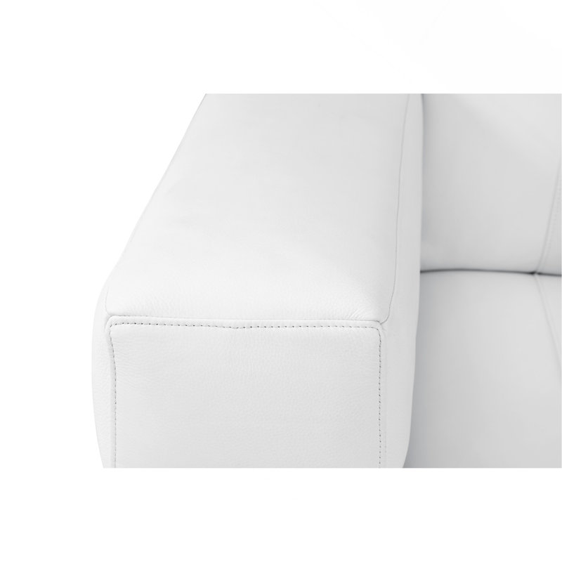 Chaise en cuir fleur, Blanc