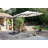 3.5m LED Cantilever Over Hanging Parasol - 56 LED strip lights This parasol is made using Polyester Fabric which has a Weather-Proof Coating & UPF Sun Protection Level 50-35633914