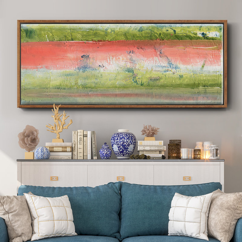 Nature's Flag I, reproduction d'art sur toile, H 20 po x l 50 po x P 1,5 po, Noyer