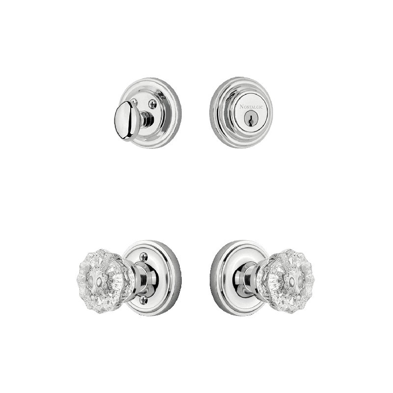 Ensemble de rosette d'entrée classique Nostalgic Warehouse, Chrome brillant, 2.375