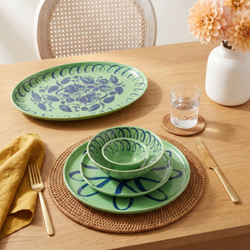 Hartley Dinner Plate - Green - 10.6", Green