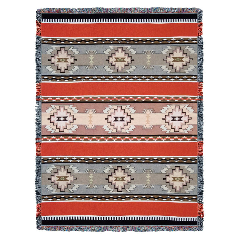 Jeté Pure Country Weavers, Gris / orange / noir