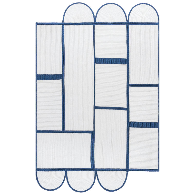 Tapis à motif tressé moderne Jolynn, Rectangle 5 pi x 8 pi