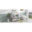 Meuble-lavabo 36 po avec lavabo supérieur, armoire de rangement moderne avec 2 portes à fermeture douce et 6 tiroirs, meuble-lavabo simple