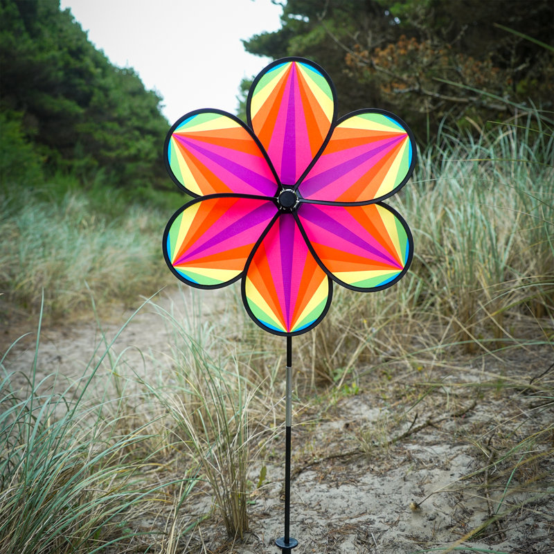 19" Rainbow Star Flower Spinner