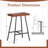 17 Stories Set Of 2 Industrial Saddle Stool Counter Height Bar Stool Dining Pub Chair W/ Metal Frame