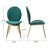 Kataleah, Green Velvet Dining Side Chairs Set Of 2