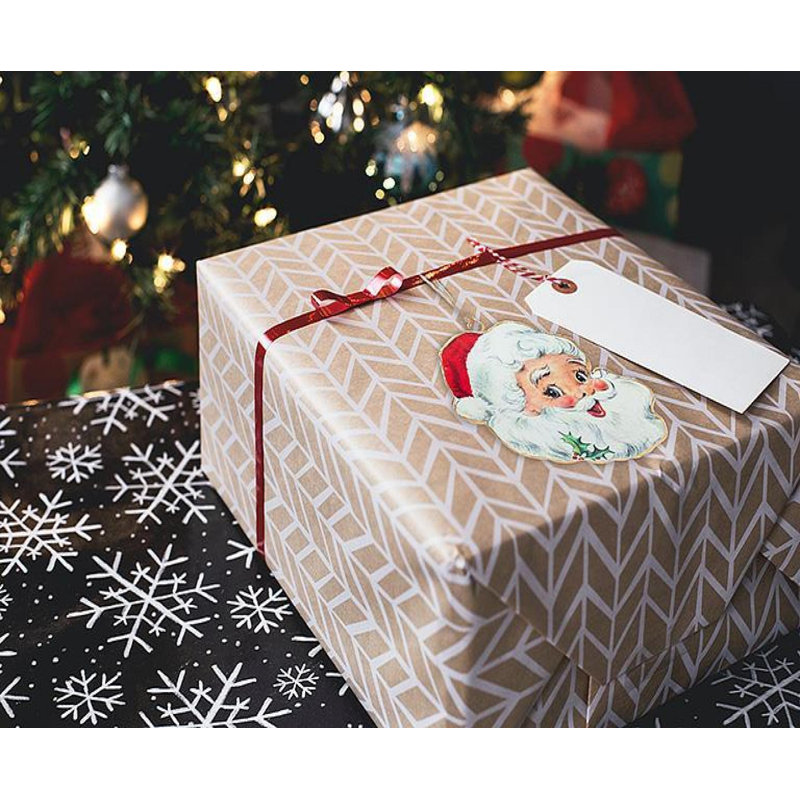 Ornement tête de père Noël rétro