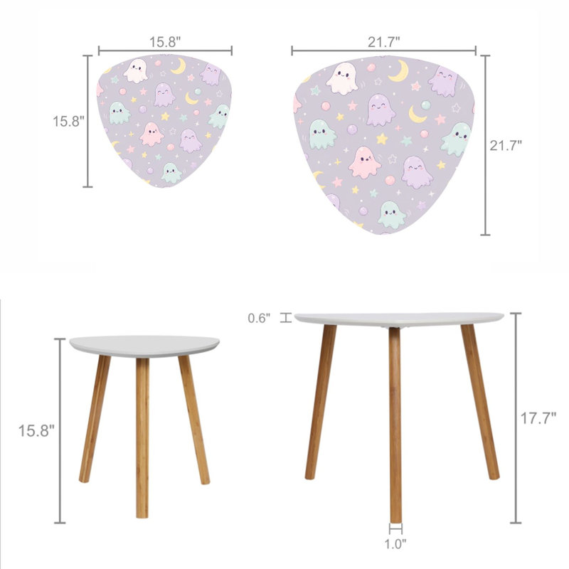 Ensemble de 2 tables gigognes Triangle Nesting