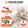 VEVOR Commode Chair, Bedside Commode with Padded Seat, Drop-Down Arms,