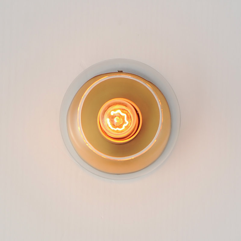 Glass Semi Flush Mount, Natural Aged Brass