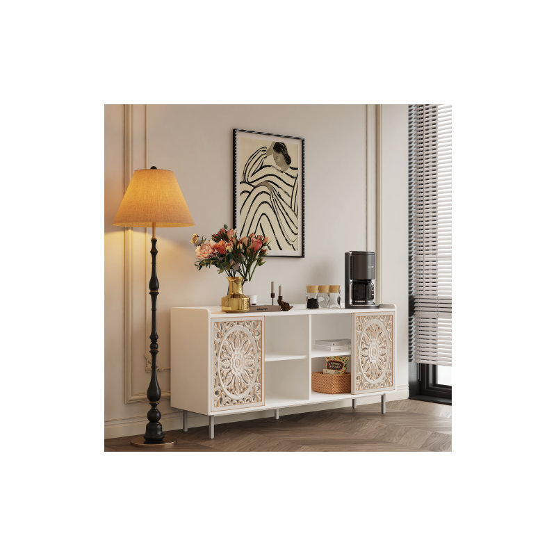 Sideboard  Buffet Cabinet with Sliding Doors