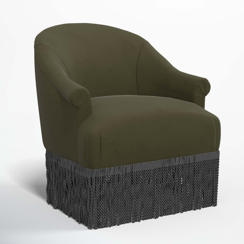 Fauteuil à oreilles Callie, Noir, Velours classique Loden