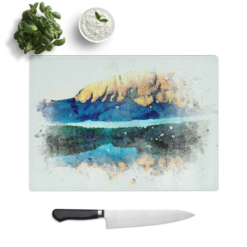 Glass Mountains & Lake Minnewaska in Abstract Chopping Board, 28.5 cm W x 20 cm L