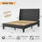 Upholstered Platform Bed With Charging Station Wingback Storage Ergonomic Headboard-729766213-729766218