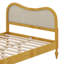 Base de lit plateforme Boho avec tête de lit en rotin Arc-685503345-685503347