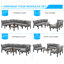 6 - Person Sectional Seating Group with Cushions-1118227290