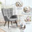 Aichele 29" W x 31.5" D Faux Leather Wingback Chair-1067590447