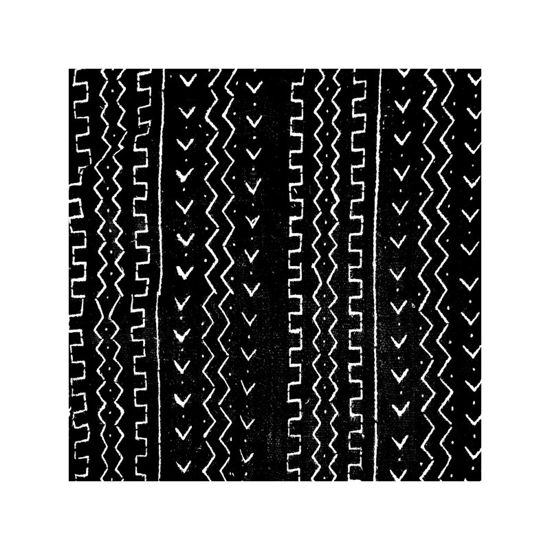 Mudcloth Black Geometric Design VI by Ellie Roberts - Print on Canvas, Wrapped Canvas, 66.04 cm H x 66.04 cm W x 1.91 cm D