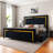 Deovion LED Upholstered 4-Drawer Platform Bed-577989015-585992397
