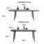 Ensemble de table et de salle à manger extensible en pierre frittée blanche-2142140540-2142140419