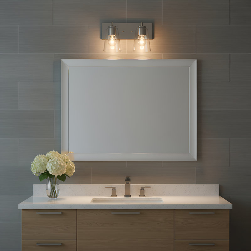 Meuble-lavabo moyen Miles de génération Lighting , Clair, Nickel brossé