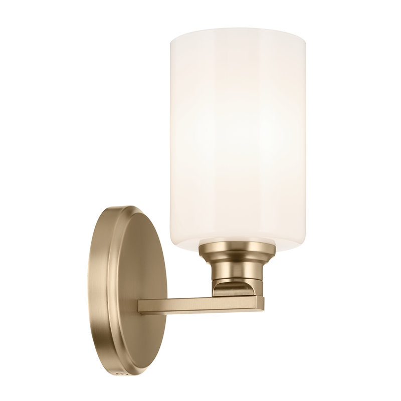 9.5" 1-Light Wall Sconce with Glass, Bronze, Opal Etched