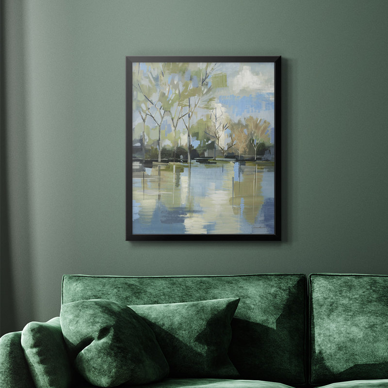 Toile encadrée de qualité supérieure «Enchanted Forest II» - prête à être accrochée, Noir, H 24 po x l 20 po