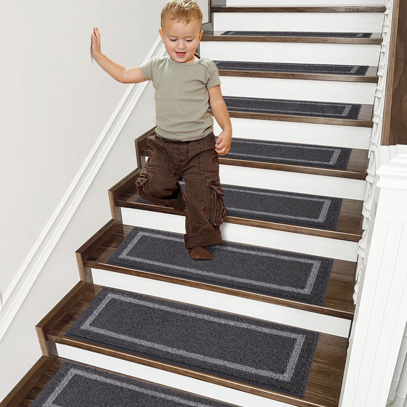 Rickeya Non-Slip Stair Tread, Grey
