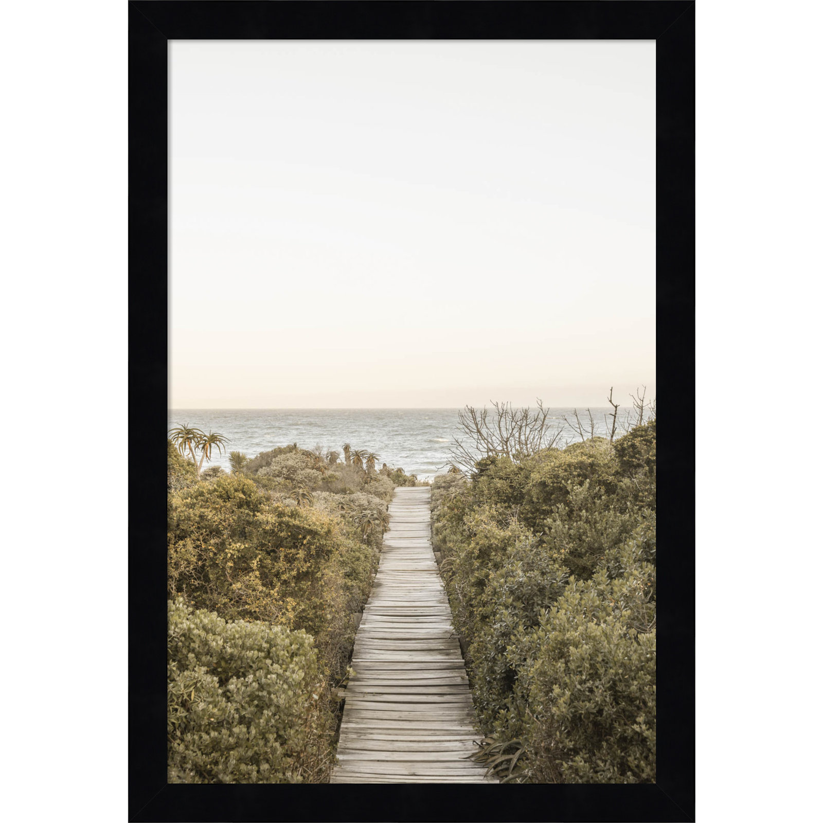 Boardwalk by Shot by Clint Wood Framed Wall Art Print, Black, 17" H x 12" W