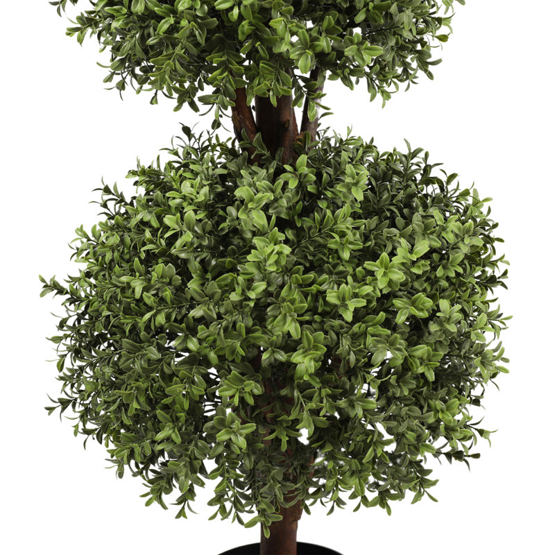 Faux Boxwood Topiary, 36" H x 18" W, Brown