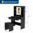 anity Desk with LED Mirror and Lights, Padded Stool, USB Charging, Hairdryer Holder, Storage Drawers, Modern Bedroom Makeup Table-1393425380