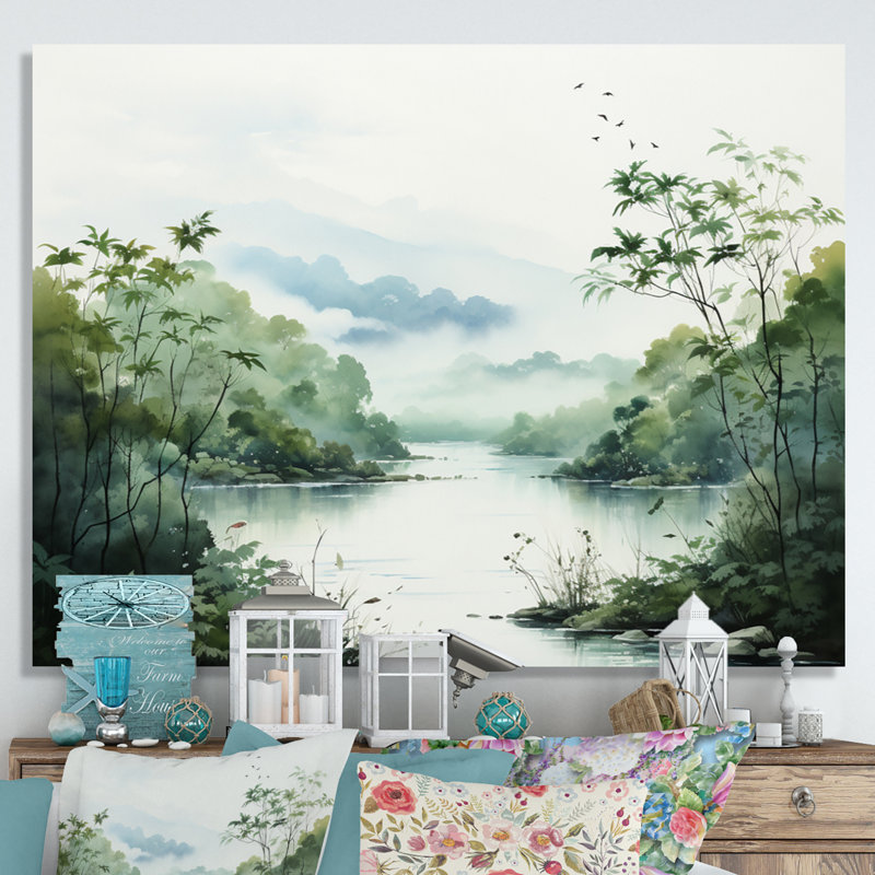 «Tranquil Oasis II» sur toile, Toile tendue, H 34 po x l 44 po x P 1,5 po
