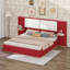 Lit plateforme tapissier avec panneau, coins arrondis doux anti-collision-120877470-120877471