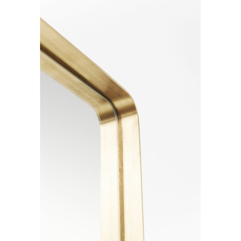 Rectangle Mirror Curve Brass, Brass, 200cm H x 70cm W