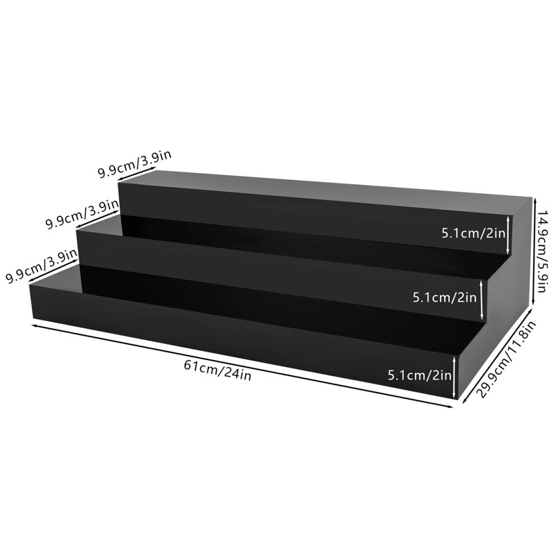 5.9'' H x 24'' W Acrylic Display Case, Black