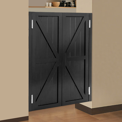 Porte de séparation en bois 35,43 x 47,24 po, portes de séparation à fermeture automatique, porte de séparation avec charnières