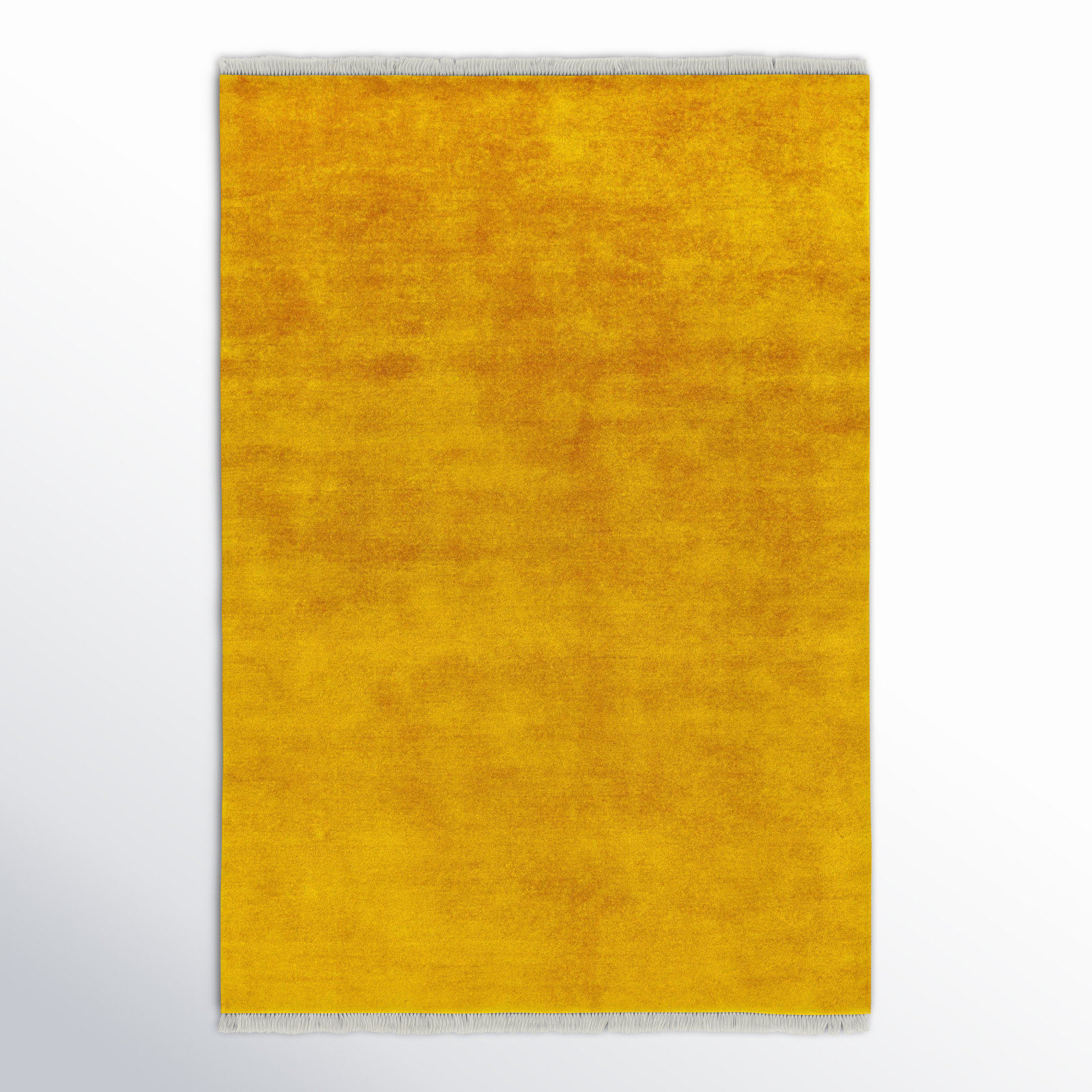 Clio Handmade Wool Yellow Rug, Rectangle 6' x 9'