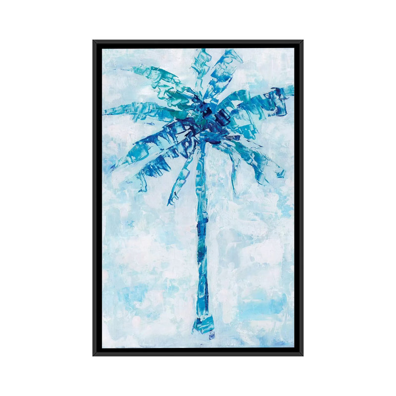 «Cool Palm II», reproduction sur toile, H 26 po x l 18 po x P 1,5 po, Toile avec cadre noir, Pas de tapis