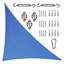 Toile d'ombrage triangulaire Colourtree avec trousse de quincaillerie d'installation-58148942-91533378