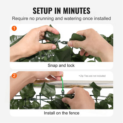 Ivy Privacy Fence, 39 x 98 in Artificial Green Wall Screen, Greenery Ivy Fence with Strengthened Joint, Faux Hedges Vine Leaf Decoration for Outdoor Garden, Yard, Balcony, Patio Decor