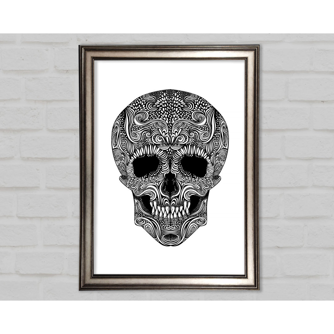 Hud Mexican Skull 2 Gerahmter Druck Wandkunst