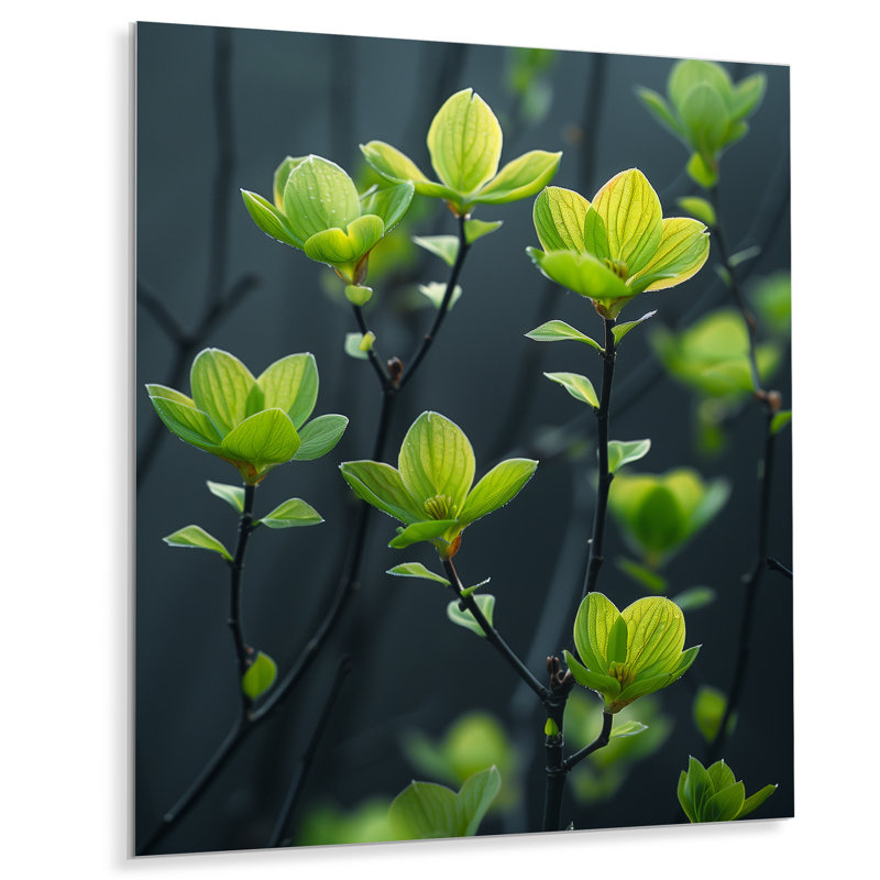 Fougère verte et noire «Meadow», H 32 po x l 16 po x P 1 po, Métal métal