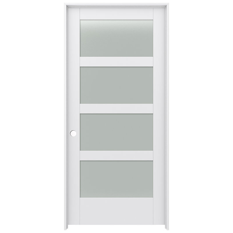 Porte intérieure pré-montée en verre givré MODA 4-Lite, 36 po x 80 po, Gauche