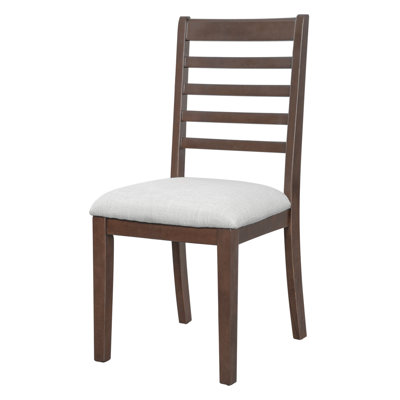 Ensemble de chaises de salle à manger de style campagnard 4 pièces, chaises rembourrées avec dossier haut, chaises sans accoudoirs classiques pour la cuisine, la chambre à coucher et le salon
